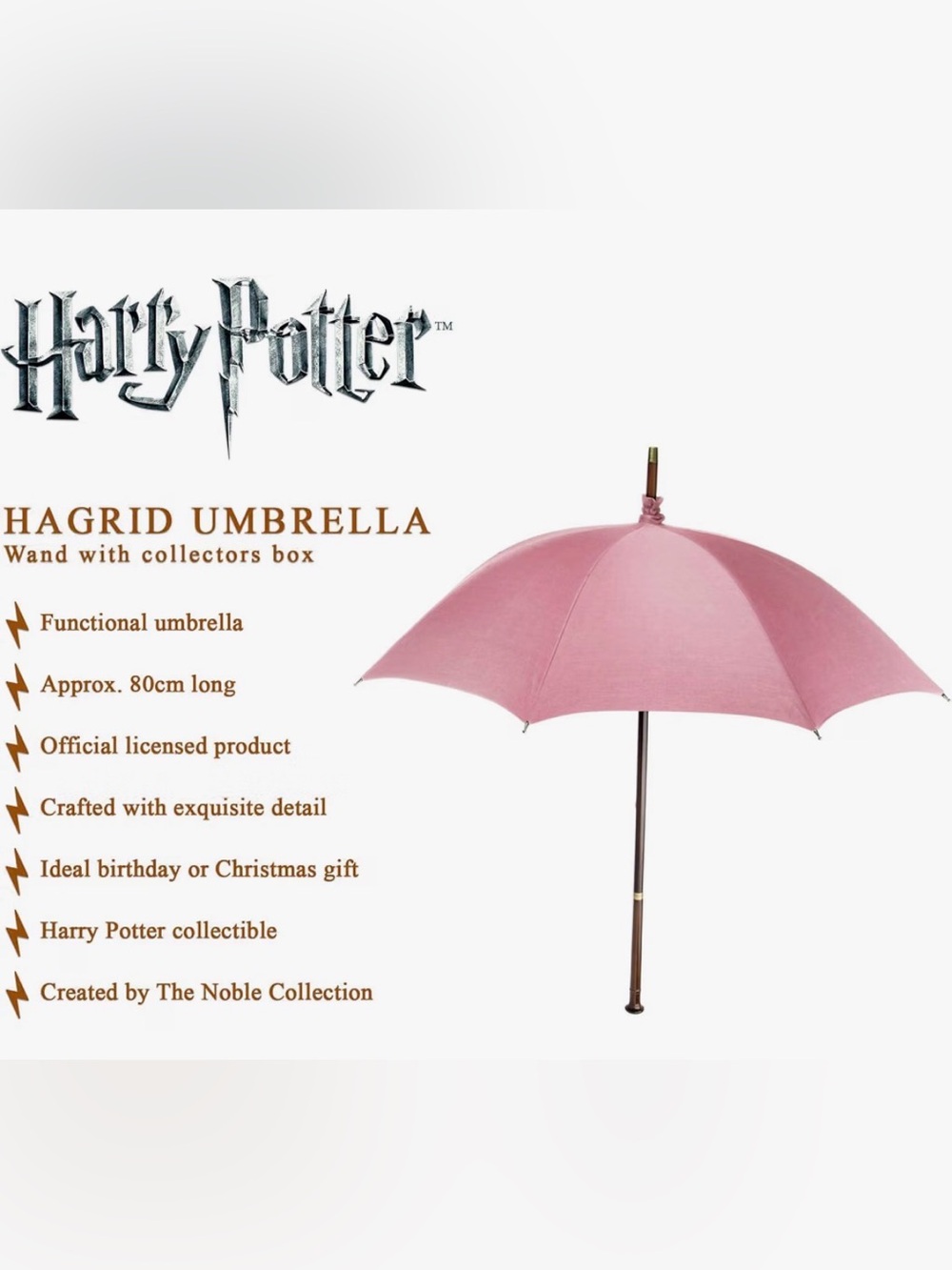Warner Bros. Pink Hagrid Umbrella - Harry Potter Collection